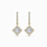 1.50 Carat Lab Grown Diamond Princess Cut Earrings