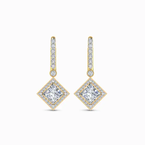 1.50 Carat Lab Grown Diamond Princess Cut Earrings 1.50 Carat Lab Grown Diamond Princess Cut Earrings
