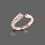 Forevermark Two Tone Open Cuff Diamond Band