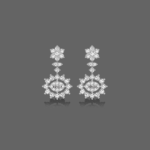 Gleaming Diamond Drop Earrings