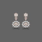 Gleaming Diamond Drop Earrings
