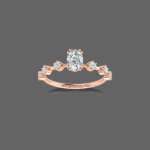 Gracious Bar Solitaire Ring