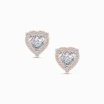 1.00 Carat Heart Halo Lab Grown Diamond Studs