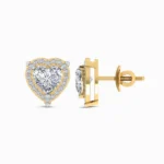 1.00 Carat Heart Halo Lab Grown Diamond Studs