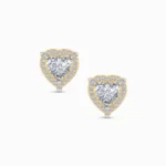 1.00 Carat Heart Halo Lab Grown Diamond Studs