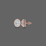 1.2ct Halo Oval Cut Lab-Grown Diamond Earrings