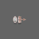 Marquise 1.2 Ct Lab Grown Diamond Halo Stud Earrings