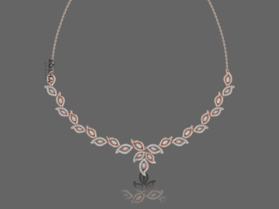Chic Leaf Diamond Necklace