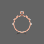 Gracious Bar Solitaire Ring