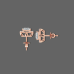 0.75ct Princess Halo Lab Diamond Stud Earrings