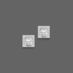 1.2ct Princess Halo Lab Diamond Earrings