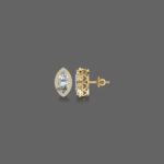Marquise 1.2 Ct Lab Grown Diamond Halo Stud Earrings