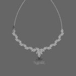 Chic Leaf Diamond Necklace