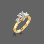 Opulent Mirage Three Stone Ring