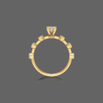 Gracious Bar Solitaire Ring