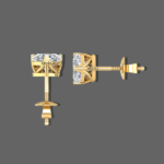 0.75 ct Heart Lab Diamond Stud Earrings