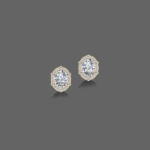 Grace 0.75 Ct Oval Halo Lab Diamond Stud Earrings