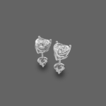 0.75 ct Heart Lab Diamond Stud Earrings