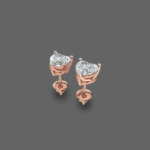 0.75 ct Heart Lab Diamond Stud Earrings