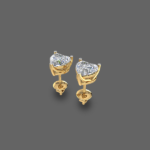 0.75 ct Heart Lab Diamond Stud Earrings