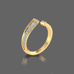 Forevermark Two Tone Open Cuff Diamond Band