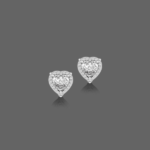 0.75ct Heart Halo Lab Grown Diamond Studs