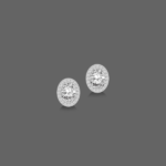 1.2ct Halo Oval Cut Lab-Grown Diamond Earrings