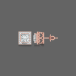 1.2ct Princess Halo Lab Diamond Earrings