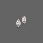 Marquise 1.2 Ct Lab Grown Diamond Halo Stud Earrings