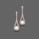 Aurora Veil Pearl Drop Long Earrings