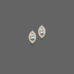 Classic 1ct Marquise Halo Lab Diamond Earrings
