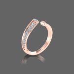 Forevermark Two Tone Open Cuff Diamond Band