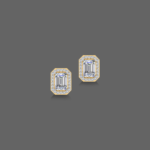 1.2ct Emerald Halo Lab Diamond Earrings