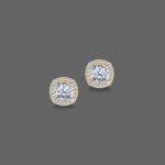 1.2ct Cushion Halo Cut Lab-Grown Diamond Earrings