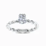 Chic-Oval-Cut-Solitaire-Ring-with-Entwined-Band-White-Gold-Front-View