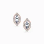 Classic 1.00 Carat Marquise Halo Lab Diamond Earrings