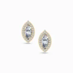 Classic 1.00 Carat Marquise Halo Lab Diamond Earrings