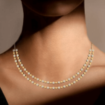 Double-Layered-Delight-Diamond-Necklace-Model-shoot