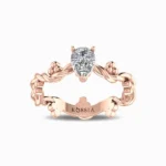 Enchanting-Pear-Cut-Natural-Solitaire-Ring-Rose-Gold-Front-View
