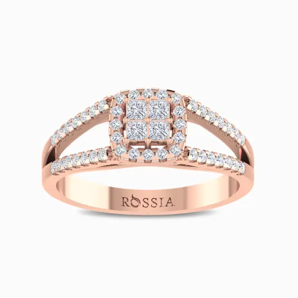 Enchanting-Princess-Cut-Natural-Diamond-Ring-Rose-Gold-Front-View Enchanting-Princess-Cut-Natural-Diamond-Ring-Rose-Gold-Front-View