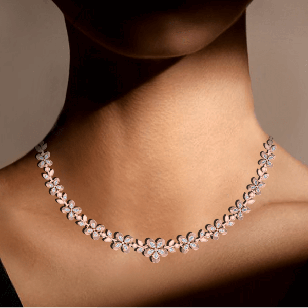 Feora-Flower-Diamond-Necklace-model-shoot
