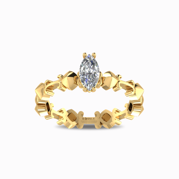 Lustre-Marquise-Cut-Natural-Solitaire-Ring-Yellow-Gold-Front-View