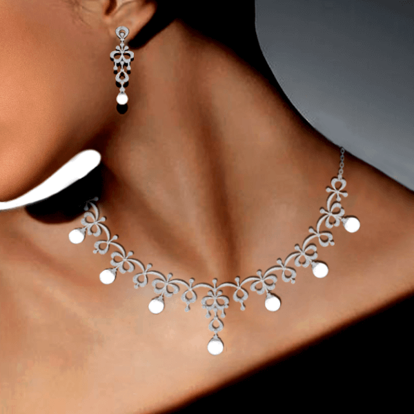 Midnight-Blossom-Diamond-Necklace-model-shoot