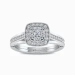 Mini-Women-Natural-Diamond-Ring-White-Gold-Front-View