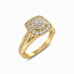 Mini-Women-Natural-Diamond-Ring-Yellow-Gold-Side-View