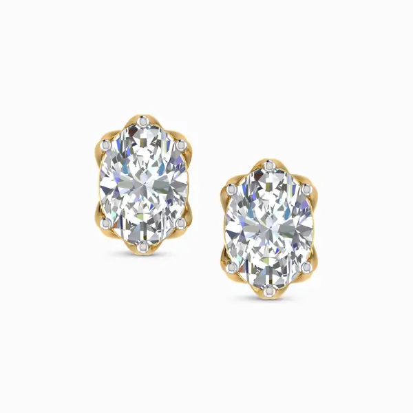 0.75 Ct Lab-Grown Oval Diamond Solitaire Stud Earrings 0.75 Ct Lab-Grown Oval Diamond Solitaire Stud Earrings