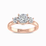 Opulent-Mirage-Natural-Three-Stone-Ring-Rose-Gold-Front-View