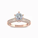 Pellucid Clover Natural Diamond Engagement Ring