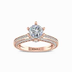 Pellucid Clover Natural Diamond Engagement Ring