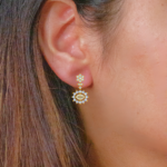 Gleaming Diamond Drop Earrings